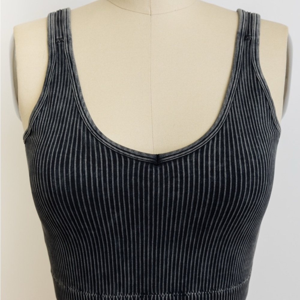 Ribbed Washed Padded Bralette New In Packaging